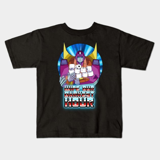 Wipe Our Darkest Hour Kids T-Shirt by RyanButtonIllustrations